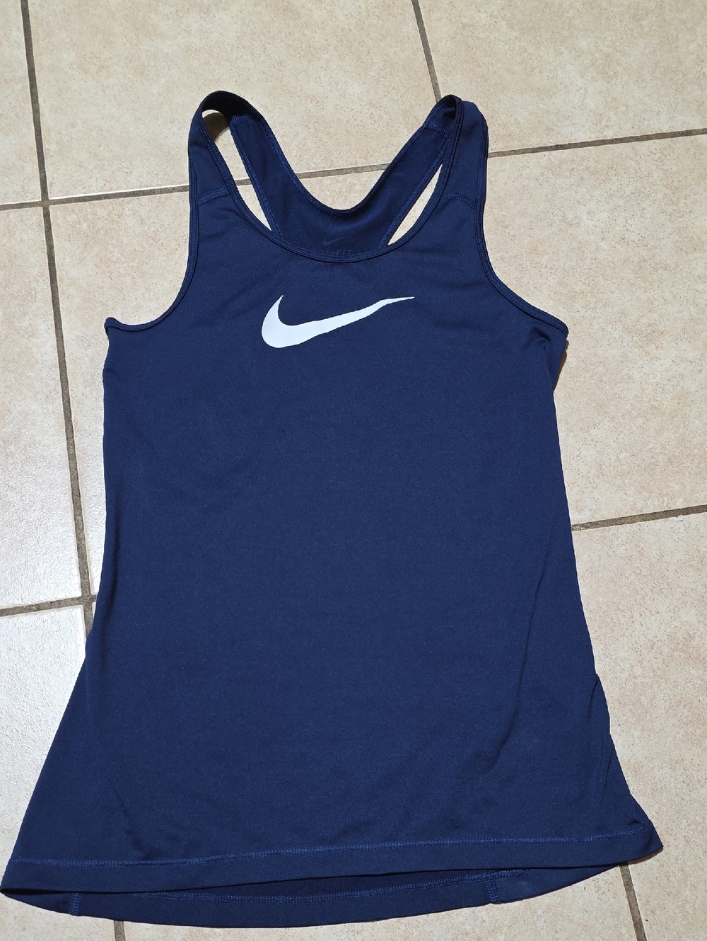 Nike Women's Navy Dri-FIT Racerback Tank Top
